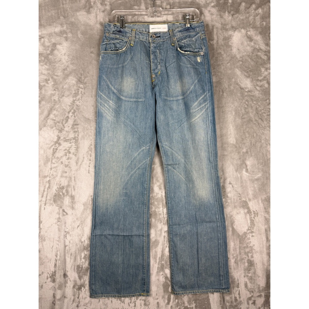 Paper Denim & Cloth Jeans Mens 32 x 31 Straight Leg Blue Cotton Made in USA